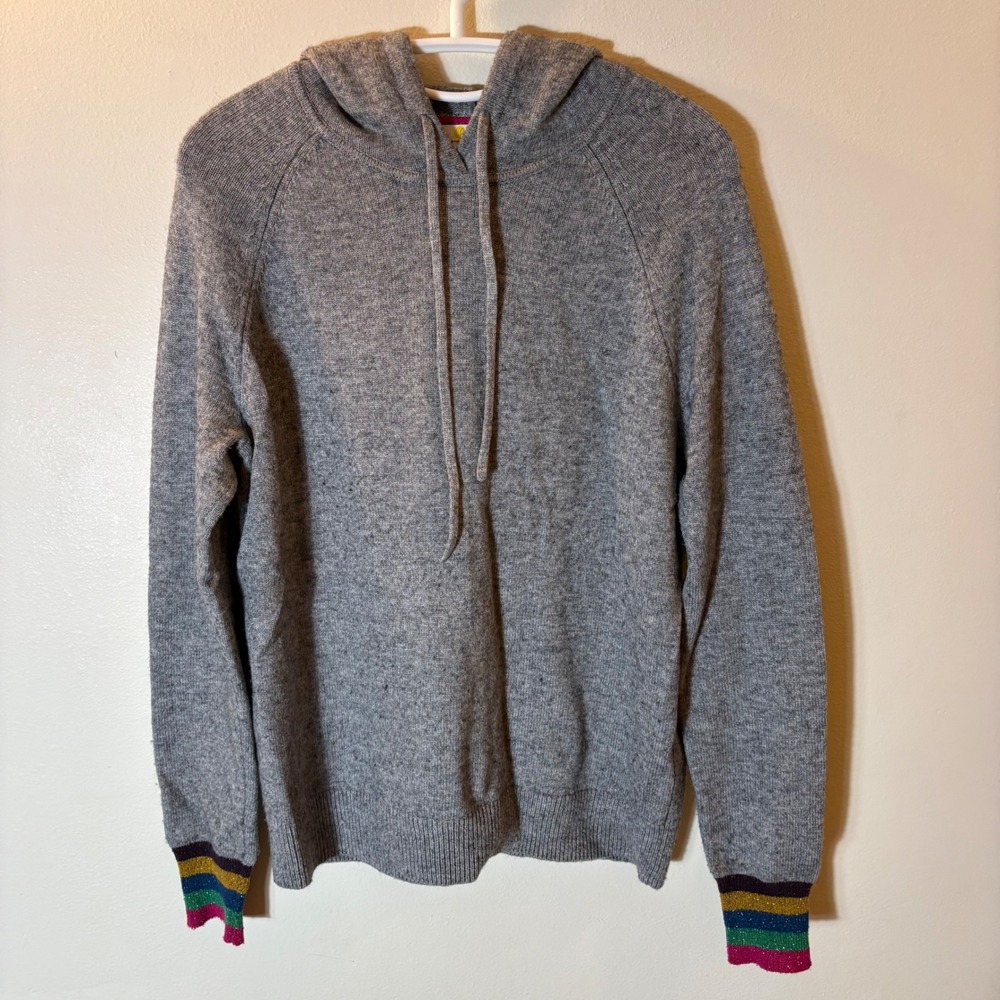Boden Cashmere Blend Knitted Hoodie Sweater Size Medium